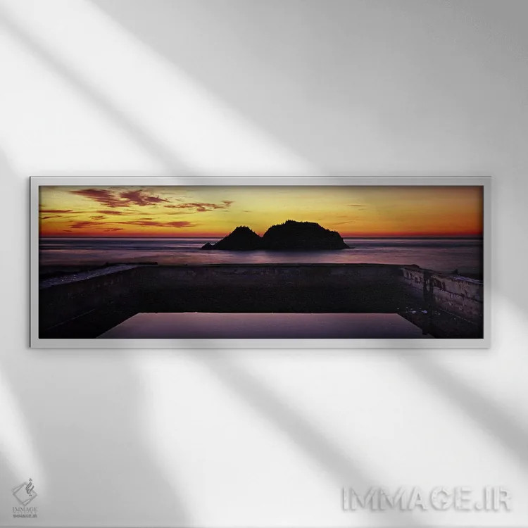 تابلو دکوراتیو Sutro Baths, San Francisco, California, USA,سیلوئت جزای… اثر پانورامیک ایمجز - نمای قابدار سفید