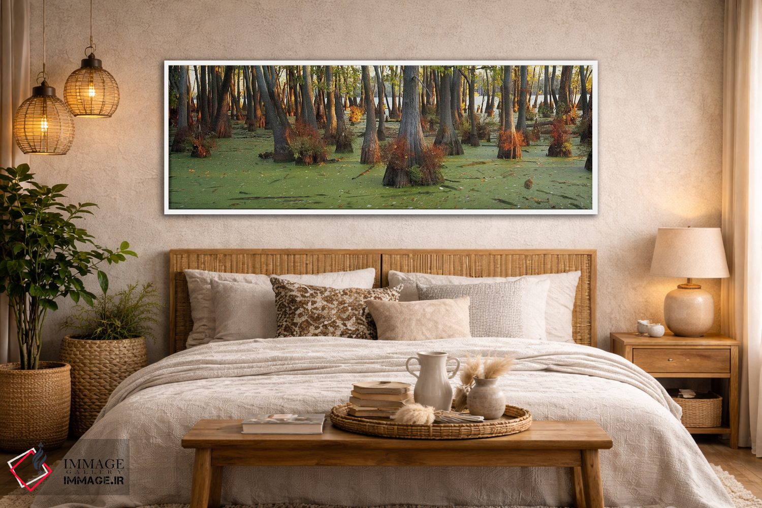 تابلو دکوراتیو Illinois, USA,درختان سرو کچل در جنگل، ایلی نویز، آمریکا اثر پانورامیک ایمجز - D6W