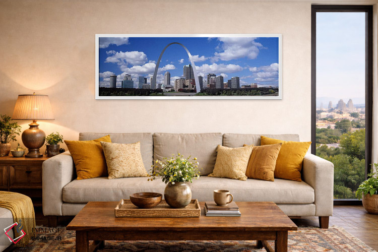 تابلو دکوراتیو St. Louis, Missouri, USA,دروازه آرک و خط افق مرکز شهر… اثر پانورامیک ایمجز - D5W