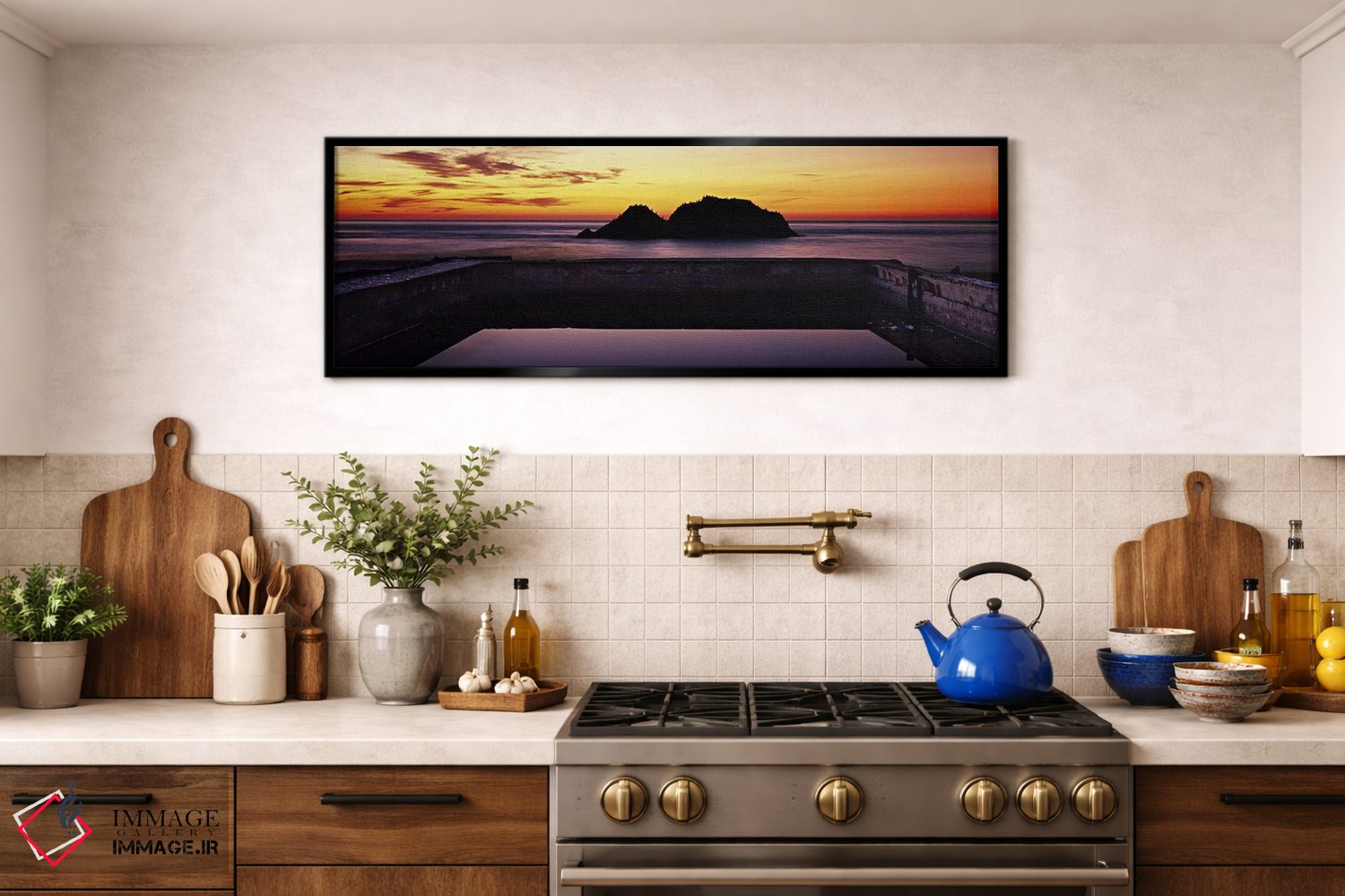 تابلو دکوراتیو Sutro Baths, San Francisco, California, USA,سیلوئت جزای… اثر پانورامیک ایمجز - D2B