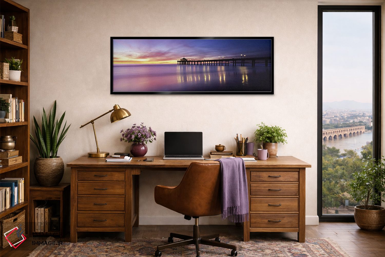 تابلو دکوراتیو Manhattan Beach Pier, Manhattan Beach, San Francisco, C… اثر پانورامیک ایمجز - D3B