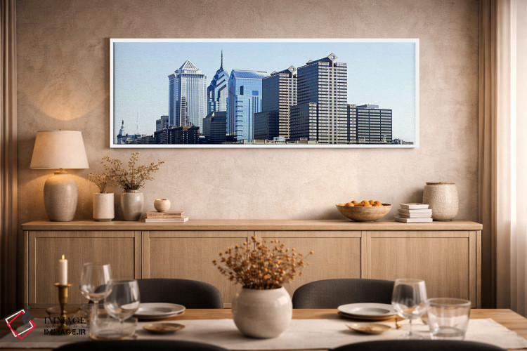 تابلو دکوراتیو Philadelphia, Pennsylvania, USA #6,آسمان خراش ها در شهر… اثر پانورامیک ایمجز - D2W