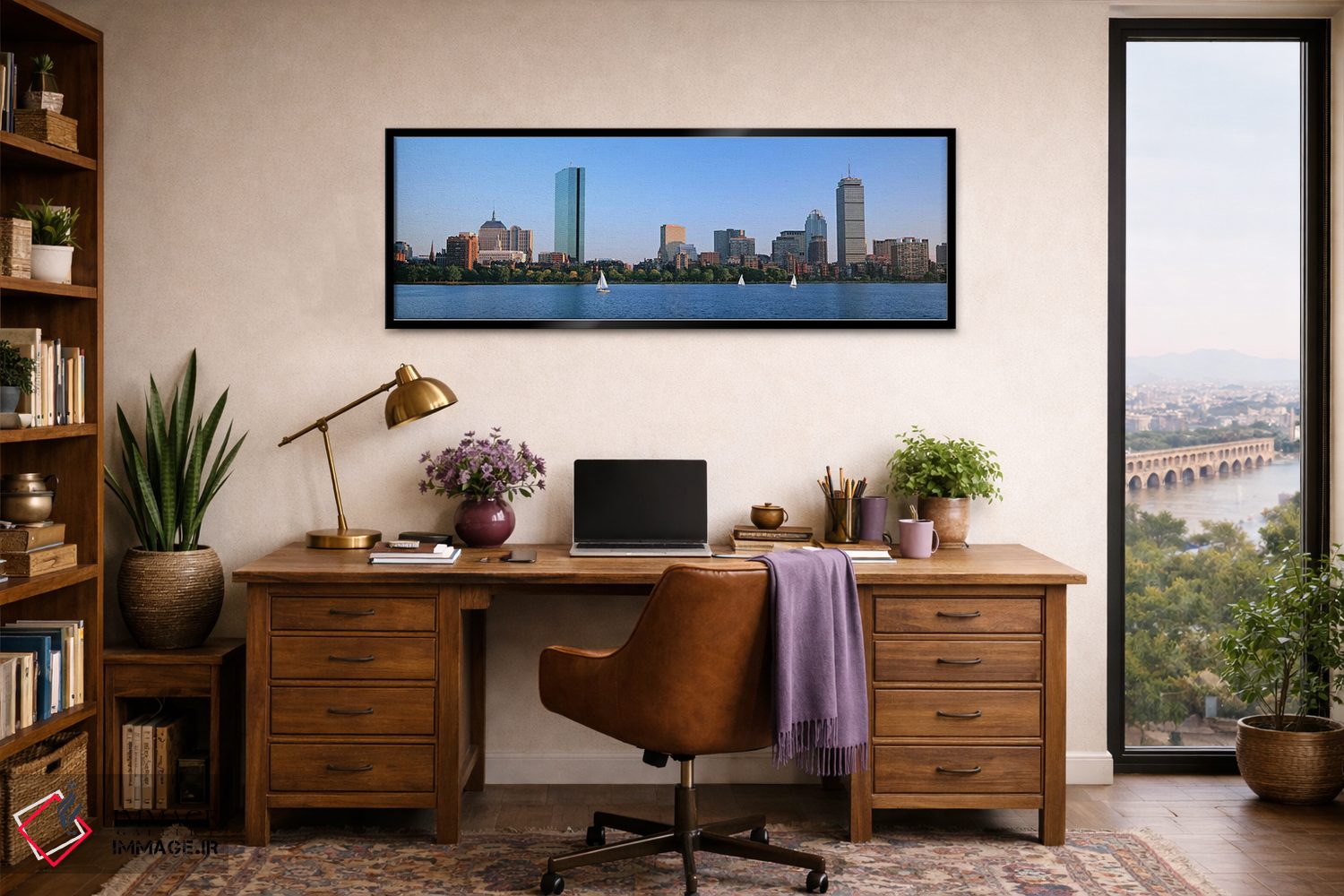 تابلو دکوراتیو Back Bay, Boston, Massachusetts, USA,ساختمان ها در حاشی… اثر پانورامیک ایمجز - D3B