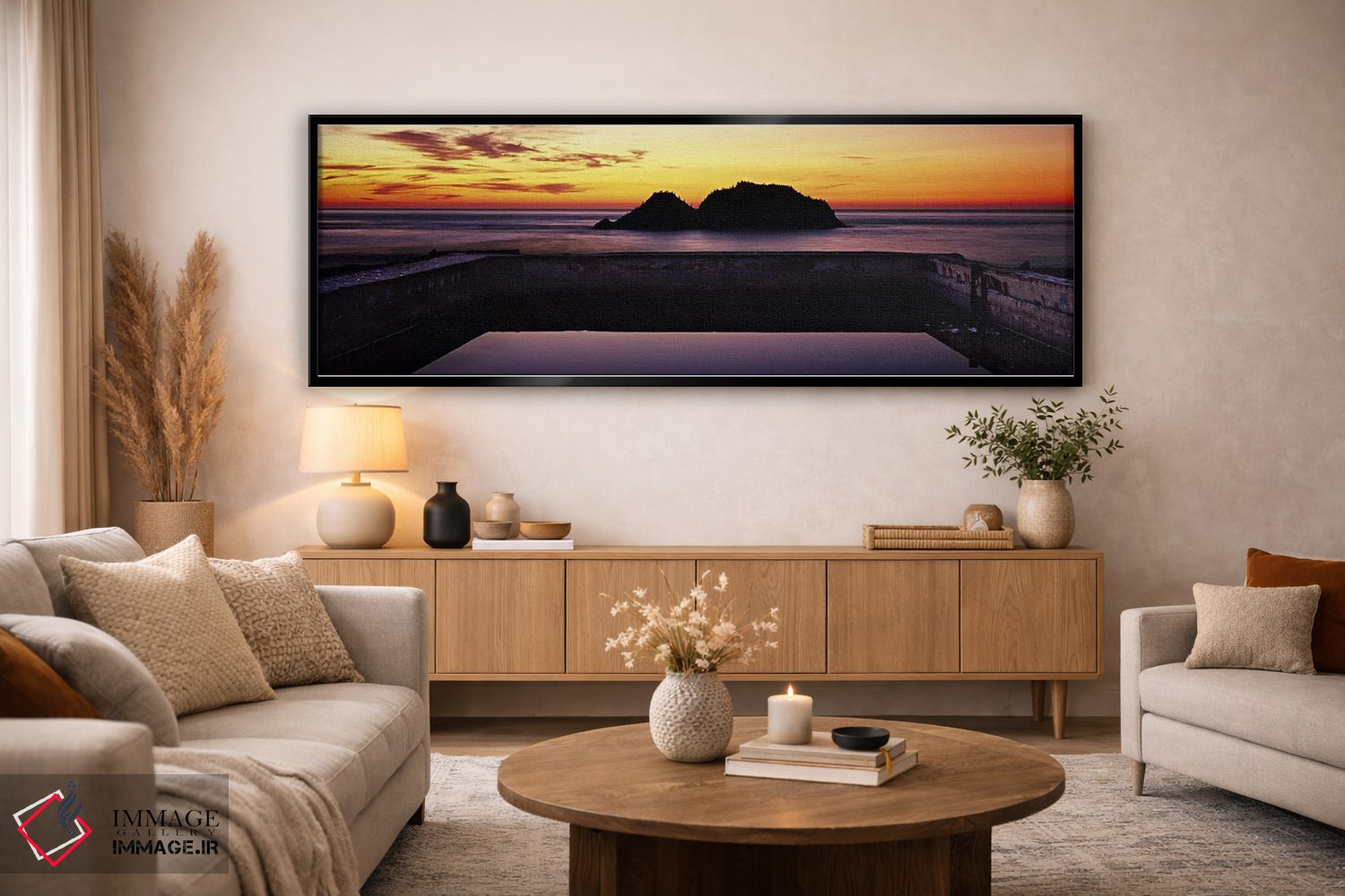 تابلو دکوراتیو Sutro Baths, San Francisco, California, USA,سیلوئت جزای… اثر پانورامیک ایمجز - D5B