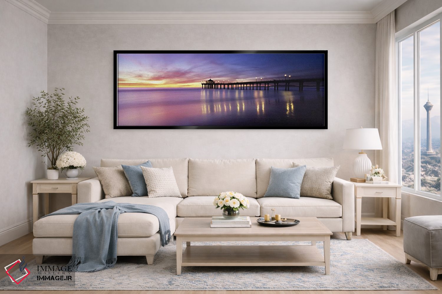 تابلو دکوراتیو Manhattan Beach Pier, Manhattan Beach, San Francisco, C… اثر پانورامیک ایمجز - D5B