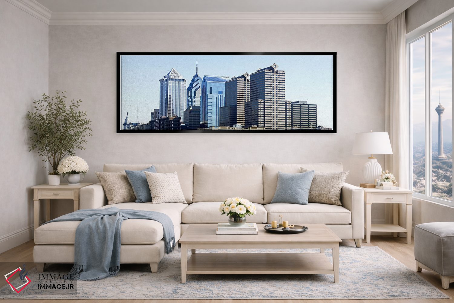 تابلو دکوراتیو Philadelphia, Pennsylvania, USA #6,آسمان خراش ها در شهر… اثر پانورامیک ایمجز - D6B