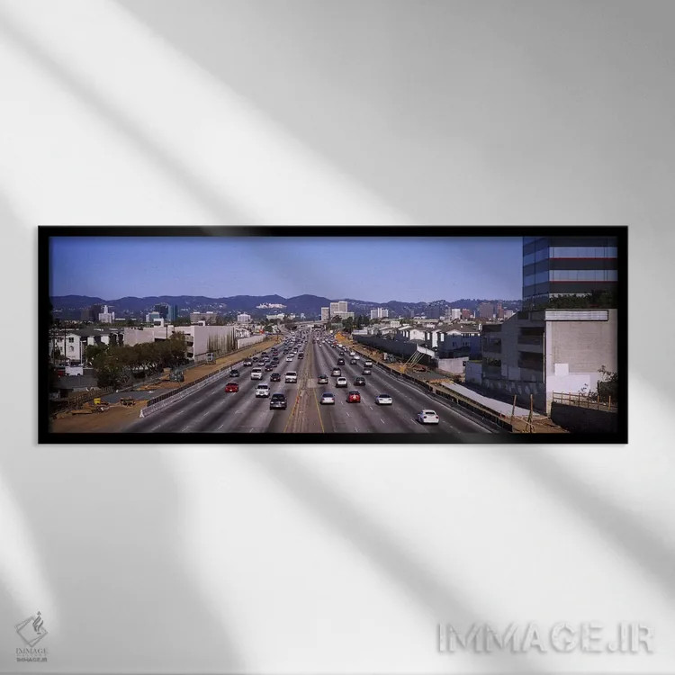 تابلو دکوراتیو 405 Freeway, City of Los Angeles, California, USA,نمای… اثر پانورامیک ایمجز - نمای قابدار مشکی