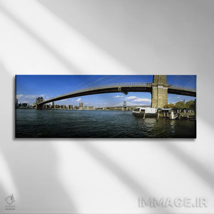تابلو دکوراتیو East River, Manhattan, New York City, New York State, U… اثر پانورامیک ایمجز - نمای روبهرو روی دیوار