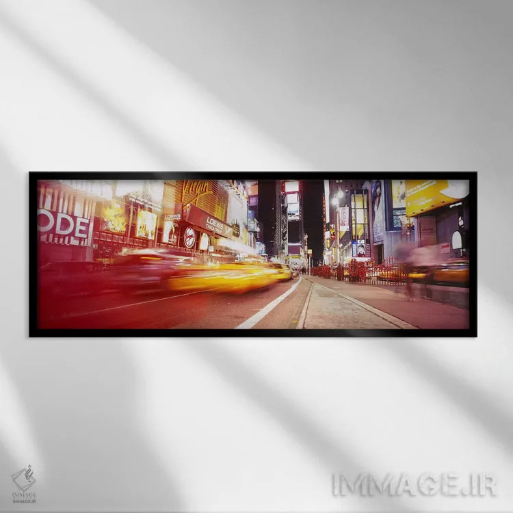 تابلو دکوراتیو Times Square, Midtown, New York City, New York, USA,نما… اثر پانورامیک ایمجز - نمای قابدار مشکی