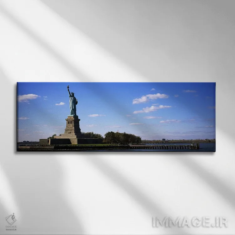 تابلو دکوراتیو Liberty State Park, Liberty Island, New York City, New… اثر پانورامیک ایمجز - نمای روبهرو روی دیوار