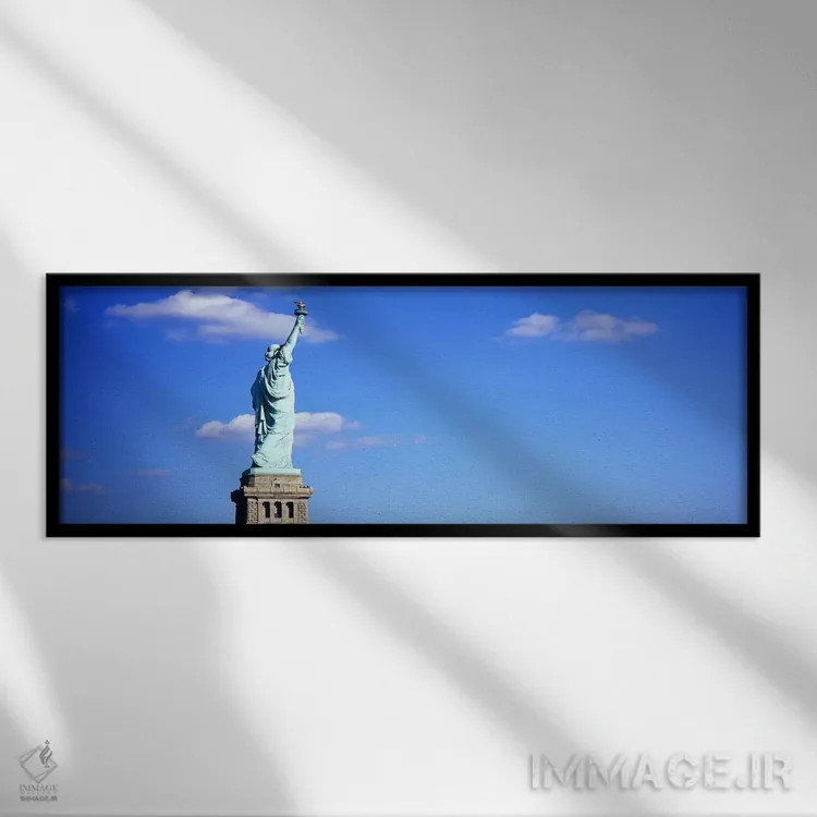 تابلو دکوراتیو Liberty State Park, Liberty Island, New York City, New… اثر پانورامیک ایمجز - نمای قابدار مشکی