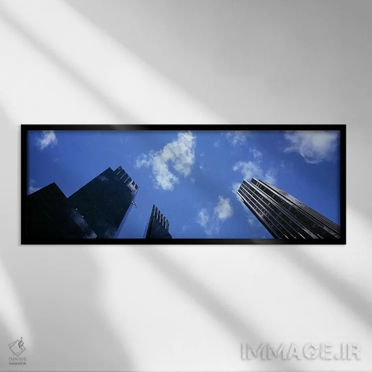 تابلو دکوراتیو Manhattan, New York City, New York State, USA,نمای زاوی… اثر پانورامیک ایمجز - نمای قابدار مشکی
