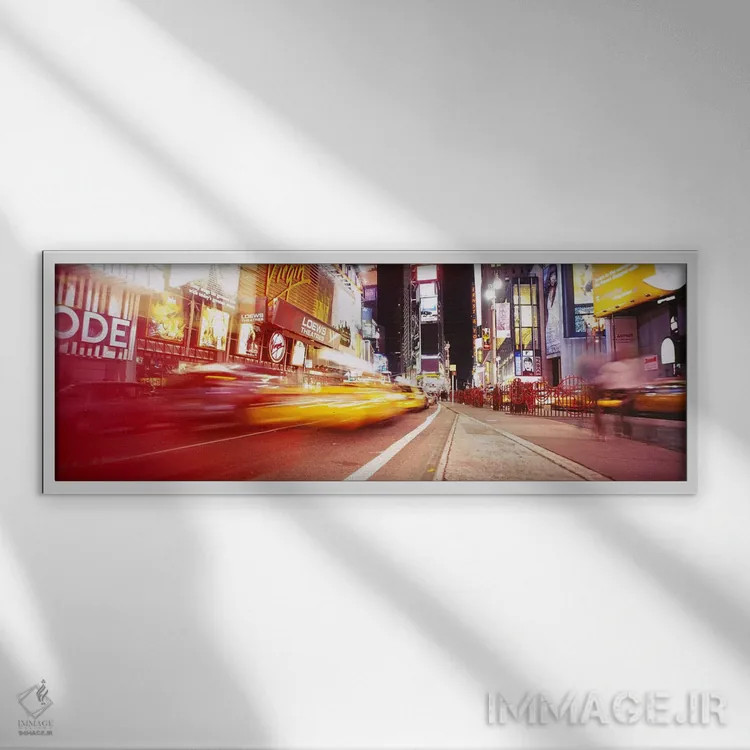 تابلو دکوراتیو Times Square, Midtown, New York City, New York, USA,نما… اثر پانورامیک ایمجز - نمای قابدار سفید
