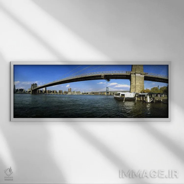تابلو دکوراتیو East River, Manhattan, New York City, New York State, U… اثر پانورامیک ایمجز - نمای قابدار سفید