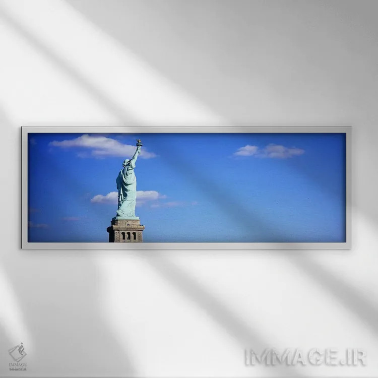 تابلو دکوراتیو Liberty State Park, Liberty Island, New York City, New… اثر پانورامیک ایمجز - نمای قابدار سفید