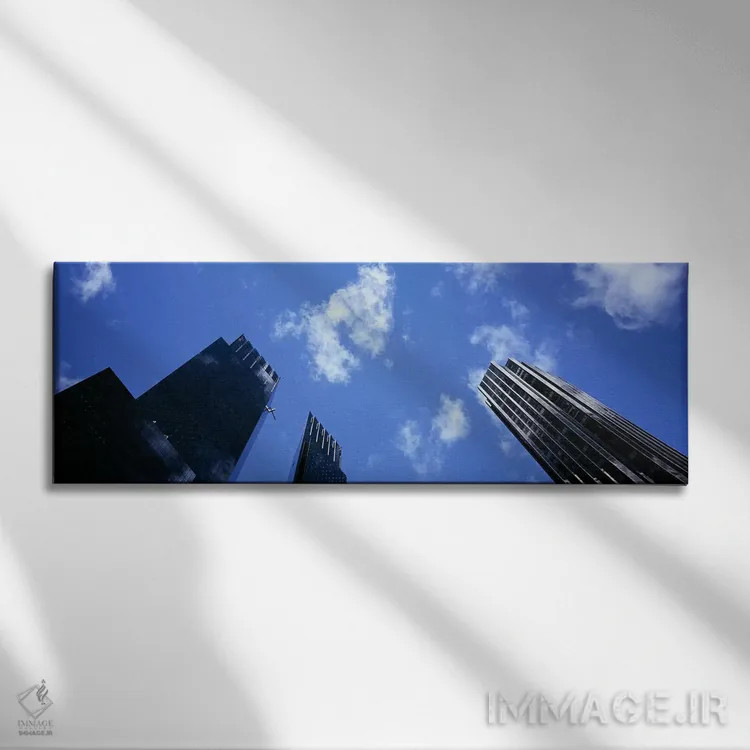 تابلو دکوراتیو Manhattan, New York City, New York State, USA,نمای زاوی… اثر پانورامیک ایمجز - نمای روبهرو روی دیوار