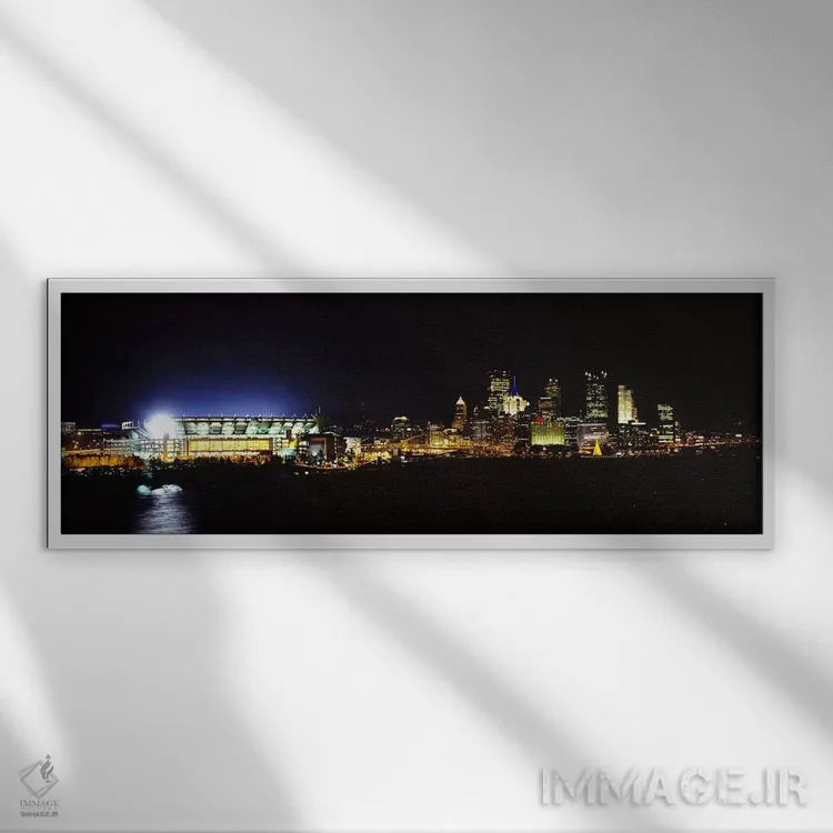 تابلو دکوراتیو Three Rivers Stadium,Pittsburgh, Pennsylvania, USA,ورزش… اثر پانورامیک ایمجز - نمای قابدار سفید