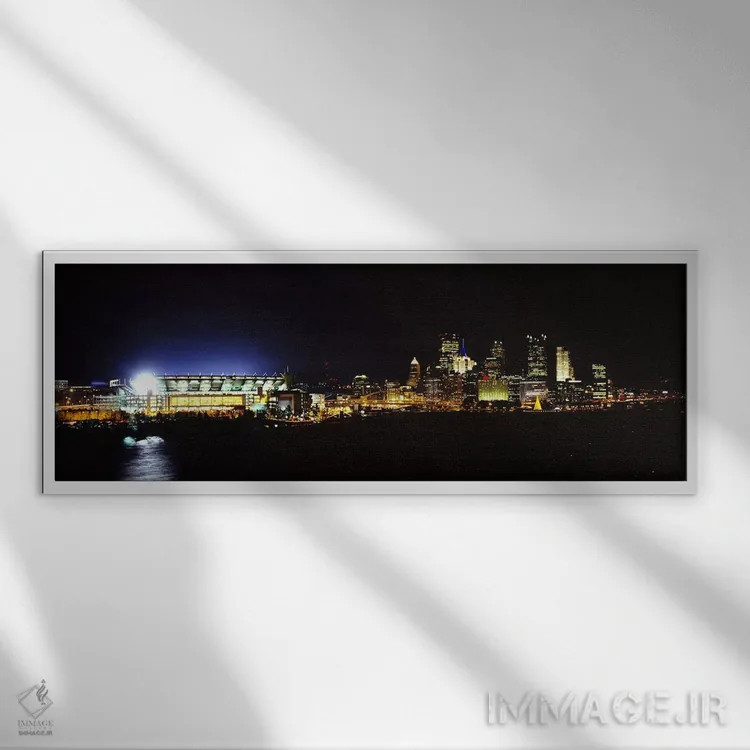تابلو دکوراتیو Three Rivers Stadium,Pittsburgh, Pennsylvania, USA,ورزش… اثر پانورامیک ایمجز - نمای قابدار سفید