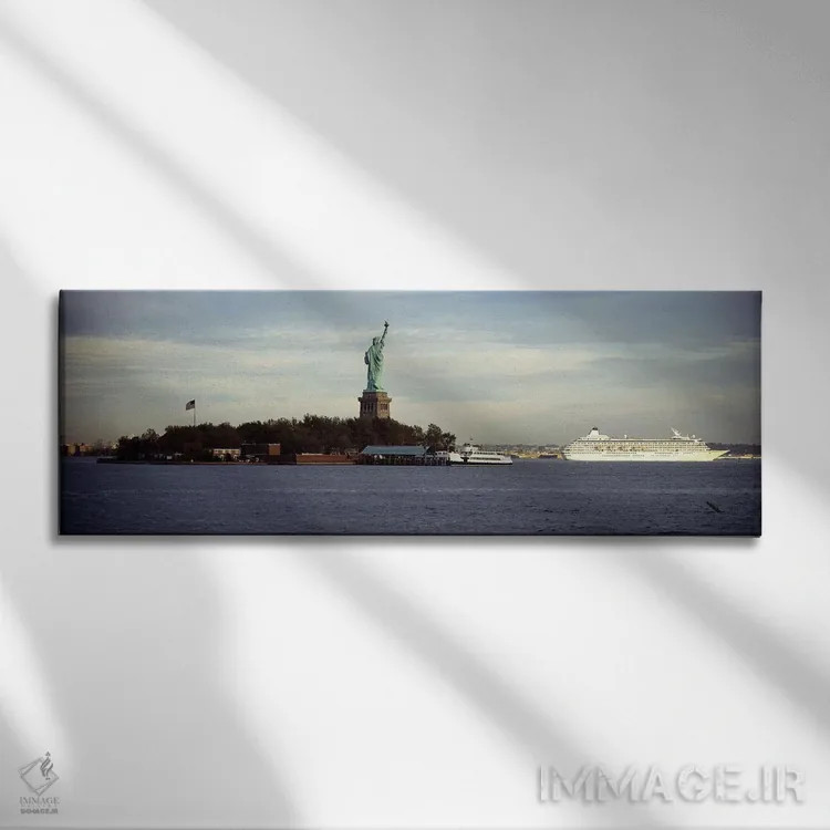 تابلو دکوراتیو Liberty Island, New York City, New York State, USA,مجسم… اثر پانورامیک ایمجز - نمای روبهرو روی دیوار
