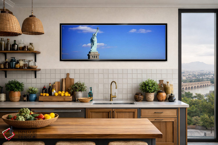 تابلو دکوراتیو Liberty State Park, Liberty Island, New York City, New… اثر پانورامیک ایمجز - D3B