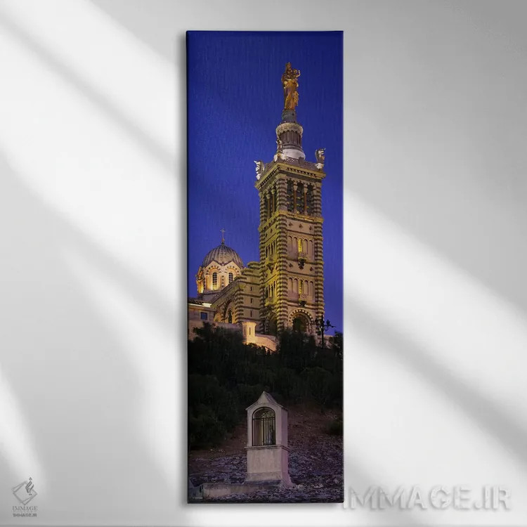 تابلو دکوراتیو Notre Dame De La Garde, Marseille, France,نمای زاویه پا… اثر پانورامیک ایمجز - نمای روبهرو روی دیوار