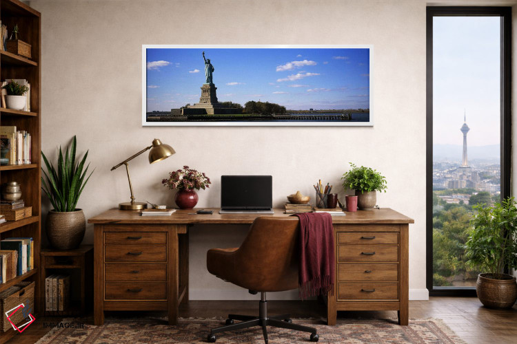 تابلو دکوراتیو Liberty State Park, Liberty Island, New York City, New… اثر پانورامیک ایمجز - D1W