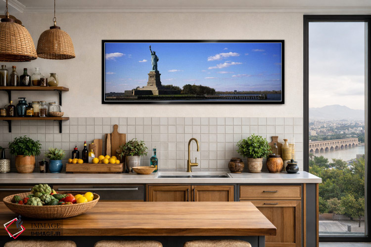 تابلو دکوراتیو Liberty State Park, Liberty Island, New York City, New… اثر پانورامیک ایمجز - D5B