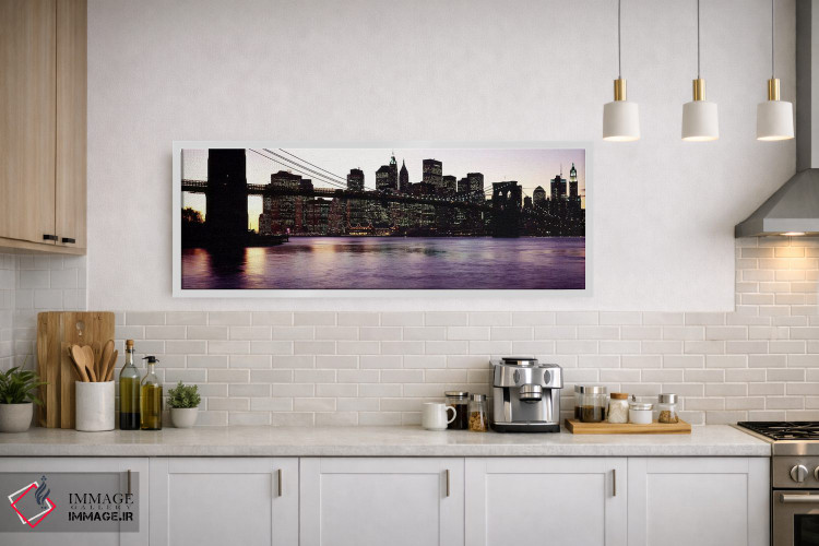 تابلو دکوراتیو Brooklyn Bridge, East River, Manhattan, New York City… اثر پانورامیک ایمجز - D1W