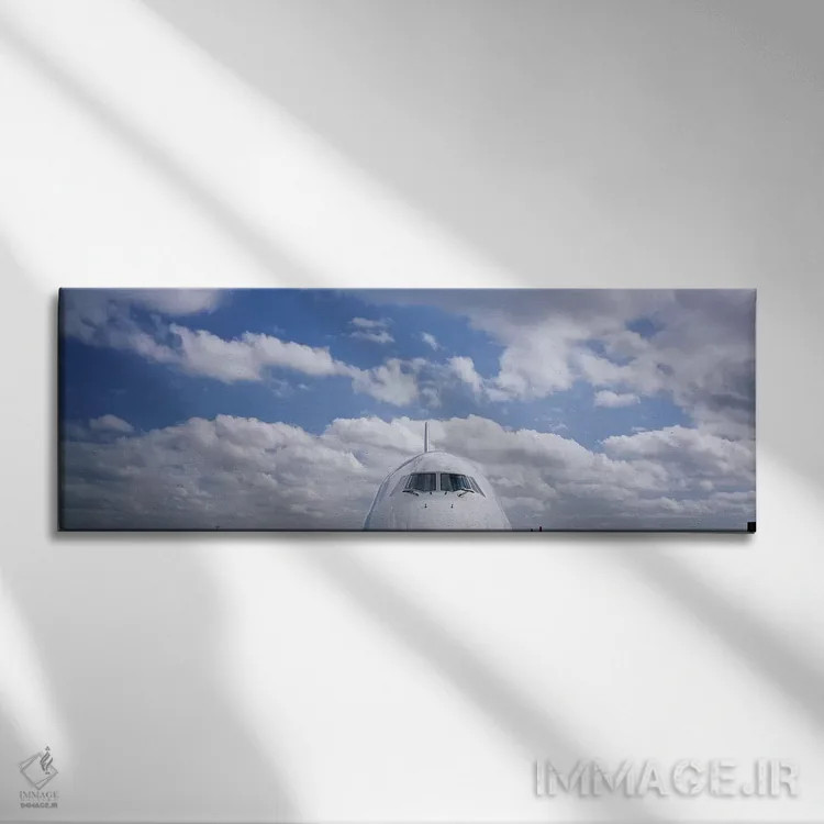 تابلو دکوراتیو Boeing 747,کابین خلبان، بوئینگ ۷۴۷ اثر پانورامیک ایمجز - نمای روبهرو روی دیوار