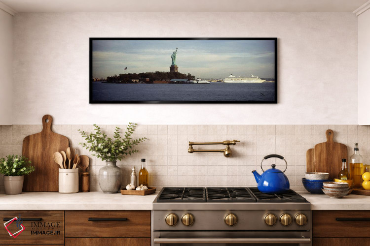 تابلو دکوراتیو Liberty Island, New York City, New York State, USA,مجسم… اثر پانورامیک ایمجز - D3B