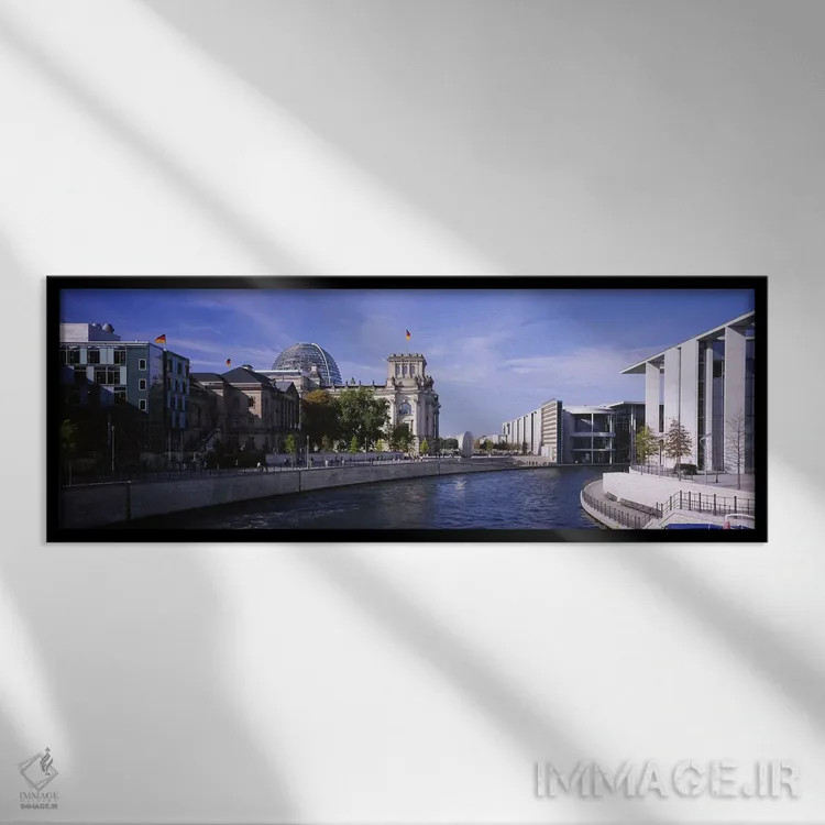 تابلو دکوراتیو Government District, Berlin, Germany,معماری ساحلی، منطق… اثر پانورامیک ایمجز - نمای قابدار مشکی