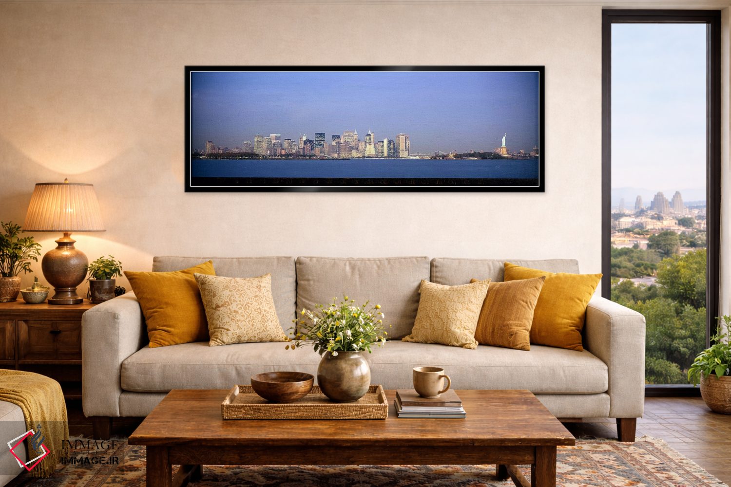 تابلو دکوراتیو Statue of Liberty, Manhattan, New York City, New York S… اثر پانورامیک ایمجز - D6B