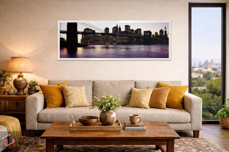 تابلو دکوراتیو Brooklyn Bridge, East River, Manhattan, New York City… اثر پانورامیک ایمجز - D4W