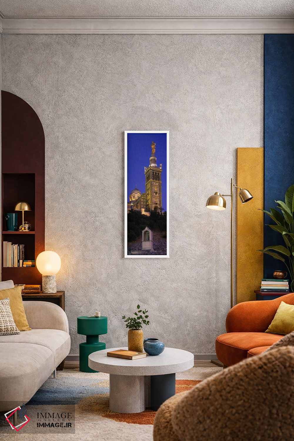 تابلو دکوراتیو Notre Dame De La Garde, Marseille, France,نمای زاویه پا… اثر پانورامیک ایمجز - D4W