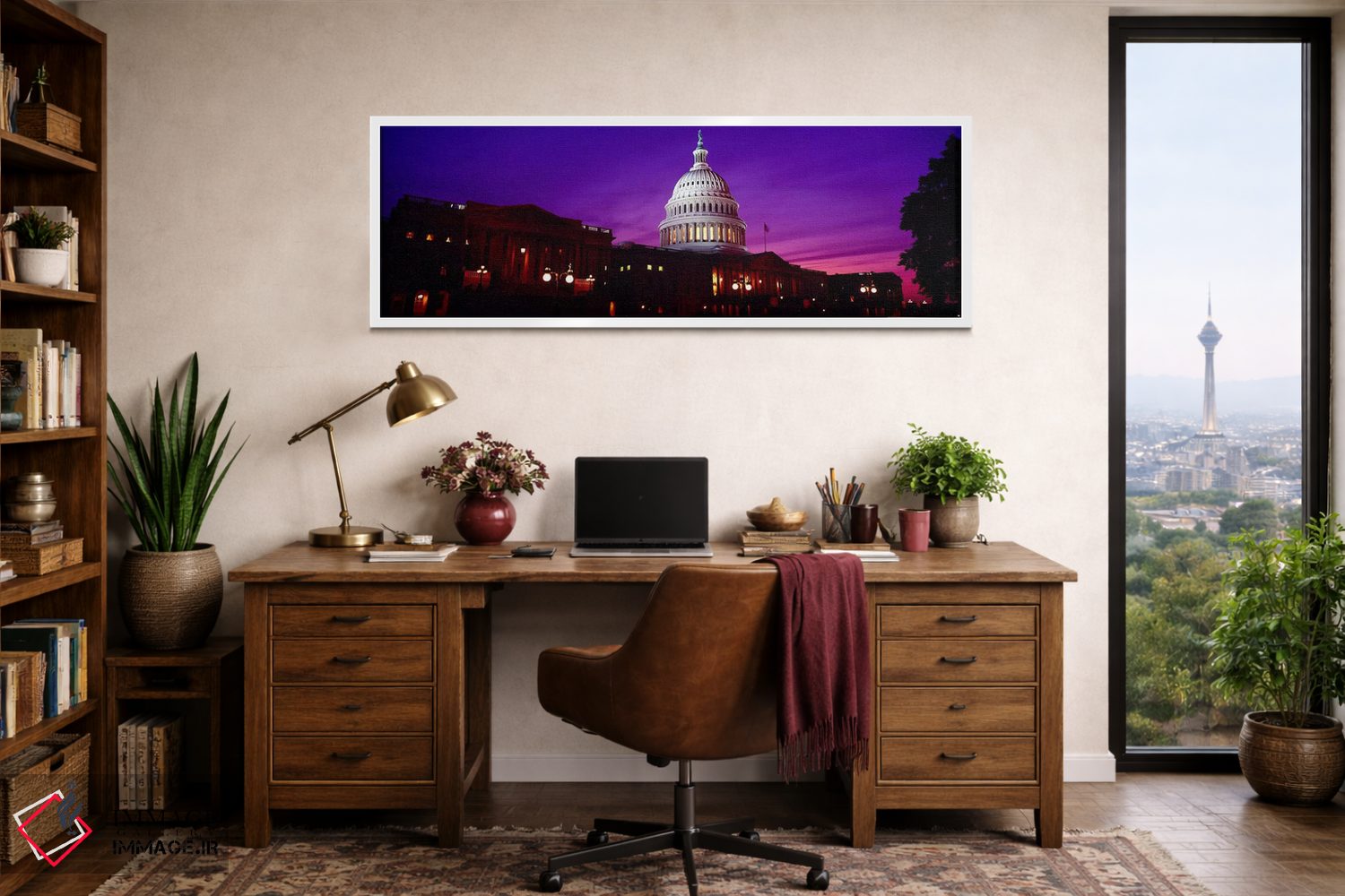 تابلو دکوراتیو Capitol Building, Washington DC, USA,نمای زاویه پایین ا… اثر پانورامیک ایمجز - D1W