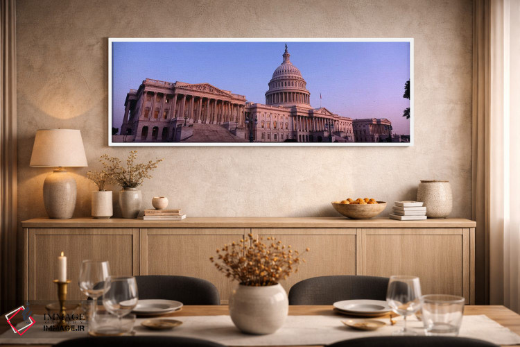 تابلو دکوراتیو Capitol Building, Washington DC, USA,نمای زاویه پایین ا… اثر پانورامیک ایمجز - D1W
