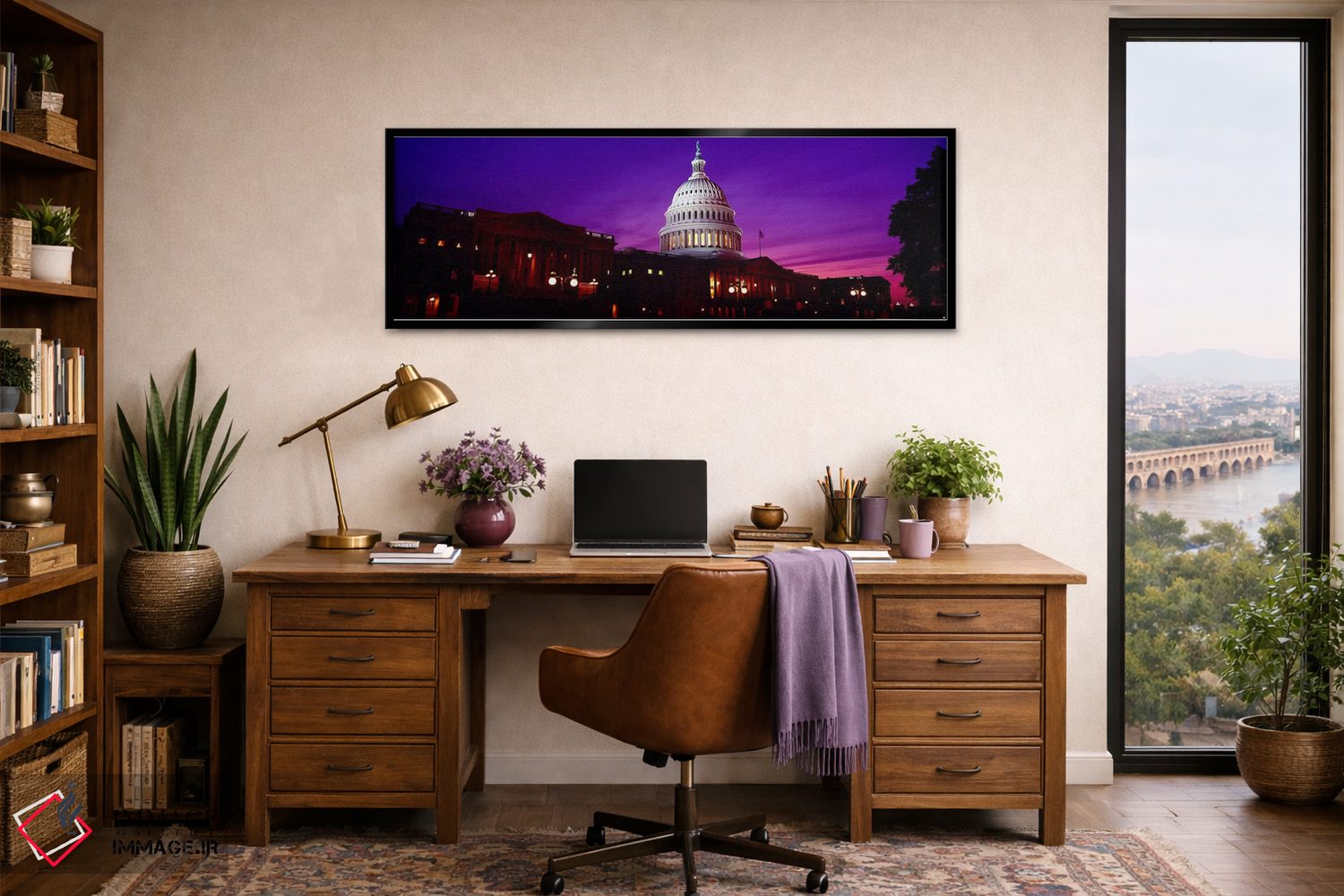 تابلو دکوراتیو Capitol Building, Washington DC, USA,نمای زاویه پایین ا… اثر پانورامیک ایمجز - D2B