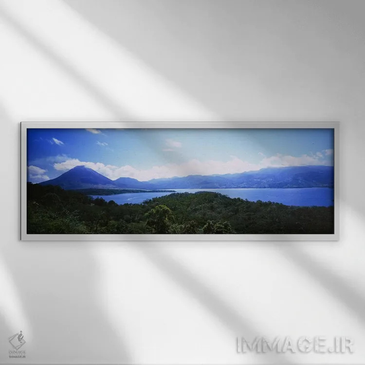 تابلو دکوراتیو Alajuela Province, Costa Rica,چشم انداز گرمسیری با کوه… اثر پانورامیک ایمجز - نمای قابدار سفید