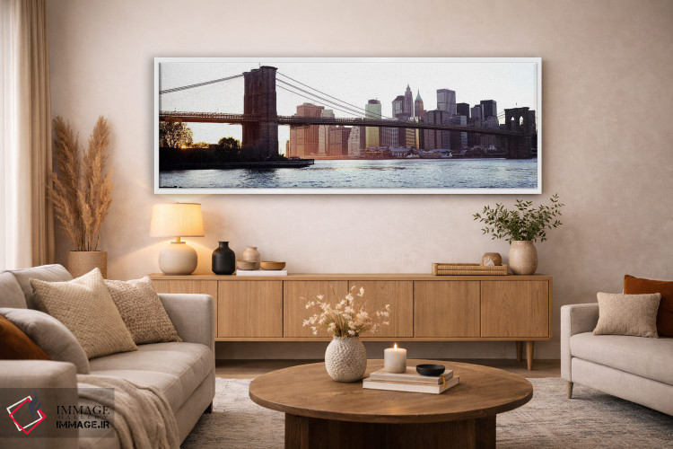 تابلو دکوراتیو Brooklyn Bridge, East River, Manhattan, New York City… اثر پانورامیک ایمجز - D3W