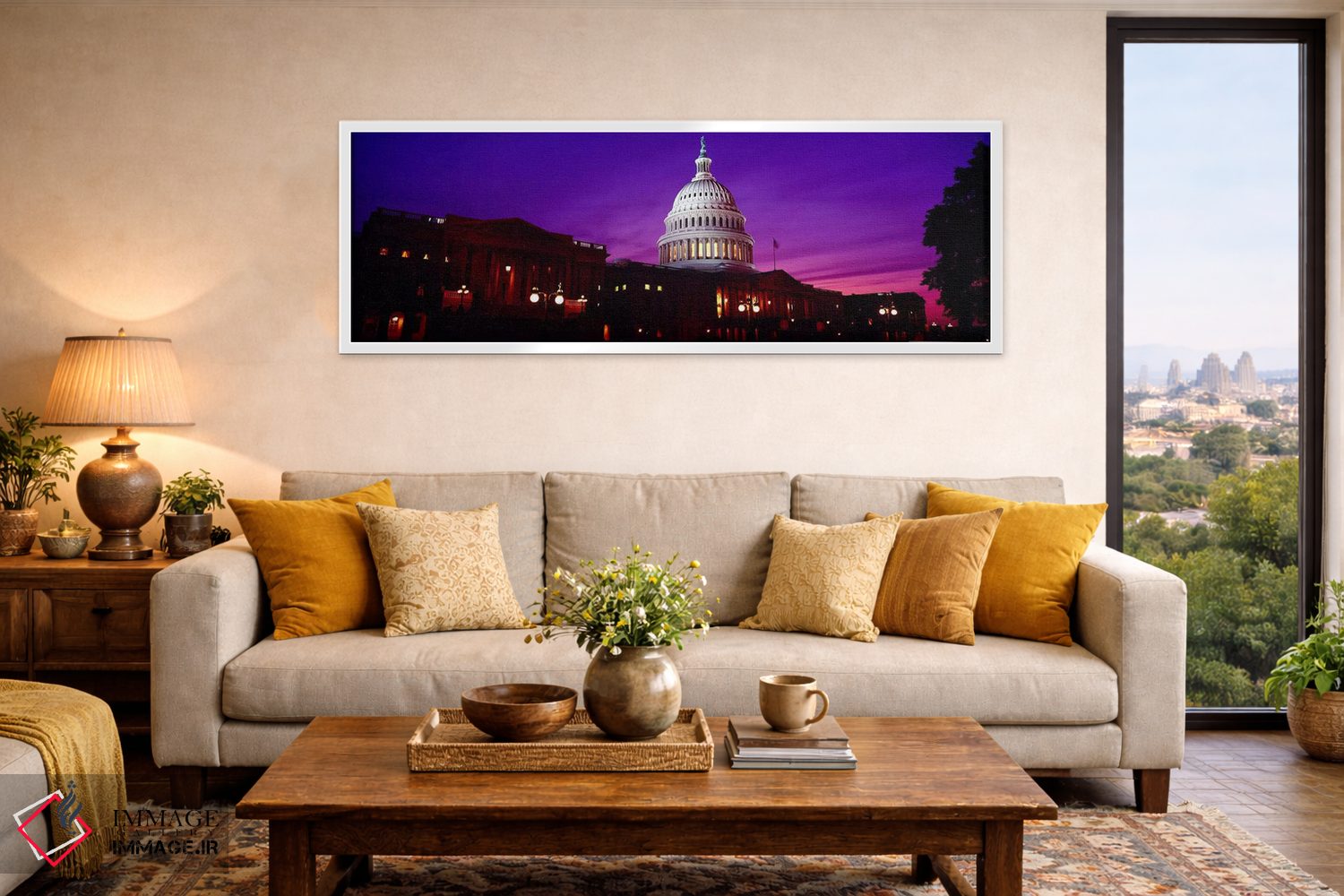 تابلو دکوراتیو Capitol Building, Washington DC, USA,نمای زاویه پایین ا… اثر پانورامیک ایمجز - D4W