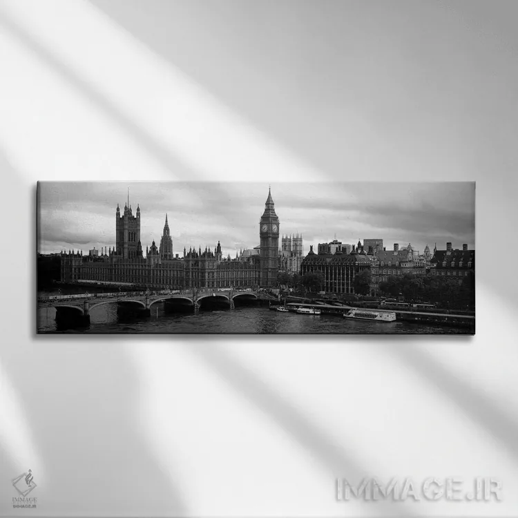تابلو دکوراتیو Westminster Bridge, Big Ben, Houses of Parliament, City… اثر پانورامیک ایمجز - نمای روبهرو روی دیوار