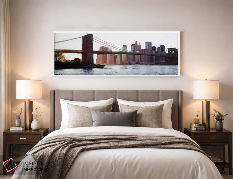 تابلو دکوراتیو Brooklyn Bridge, East River, Manhattan, New York City… اثر پانورامیک ایمجز - D4W
