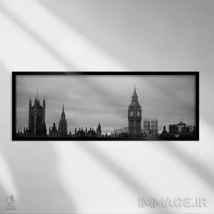 تابلو دکوراتیو City Of Westminster, London, England,معماری گوتیک سیاه… اثر پانورامیک ایمجز - نمای قابدار مشکی