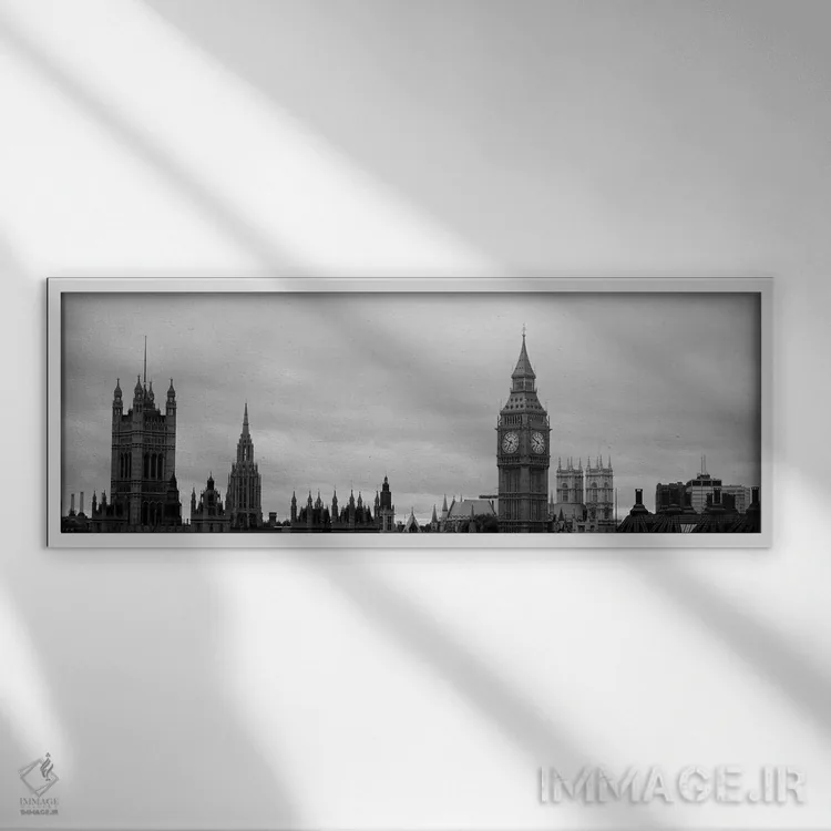 تابلو دکوراتیو City Of Westminster, London, England,معماری گوتیک سیاه… اثر پانورامیک ایمجز - نمای قابدار سفید