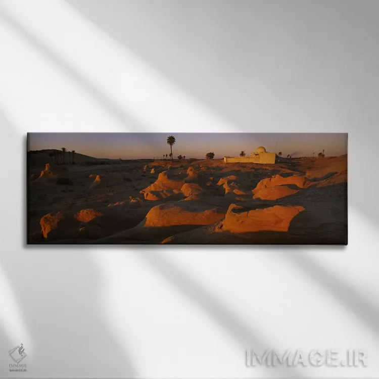 تابلو دکوراتیو Douz, Tunisia,مسجدی روی تپه، دوز، تونس اثر پانورامیک ایمجز - نمای روبهرو روی دیوار