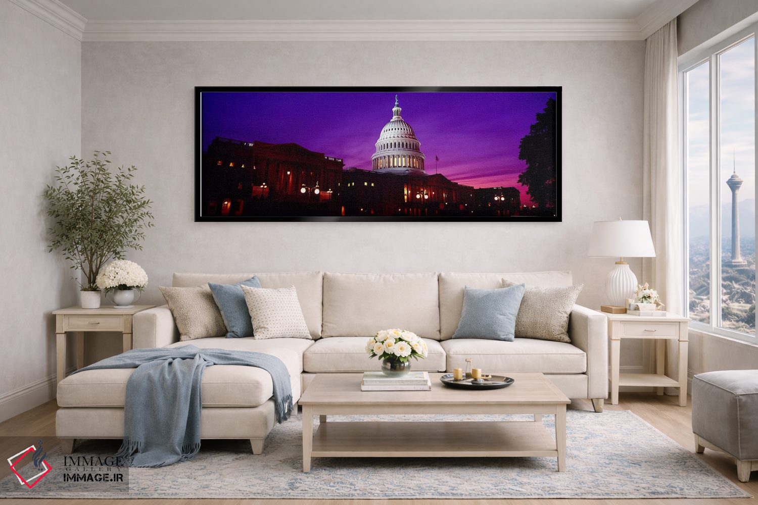 تابلو دکوراتیو Capitol Building, Washington DC, USA,نمای زاویه پایین ا… اثر پانورامیک ایمجز - D6B