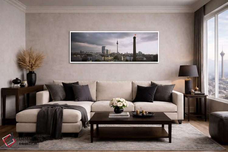 تابلو دکوراتیو Mitte, Berlin, Germany,نمای زاویه بالا از برج تلویزیون… اثر پانورامیک ایمجز - D4W