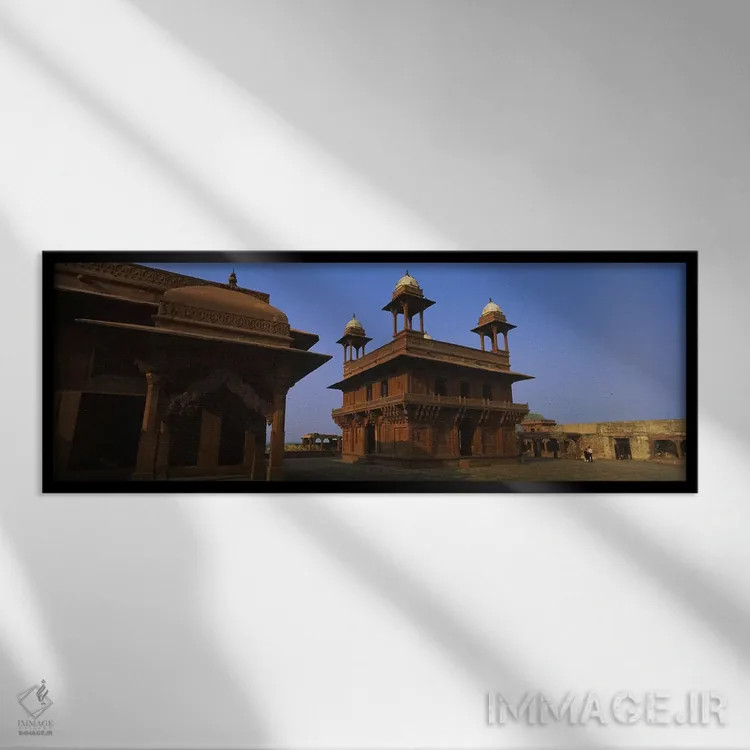 تابلو دکوراتیو Fatehpur Sikri, Fatehpur, Agra, Uttar Pradesh, India,نم… اثر پانورامیک ایمجز - نمای قابدار مشکی