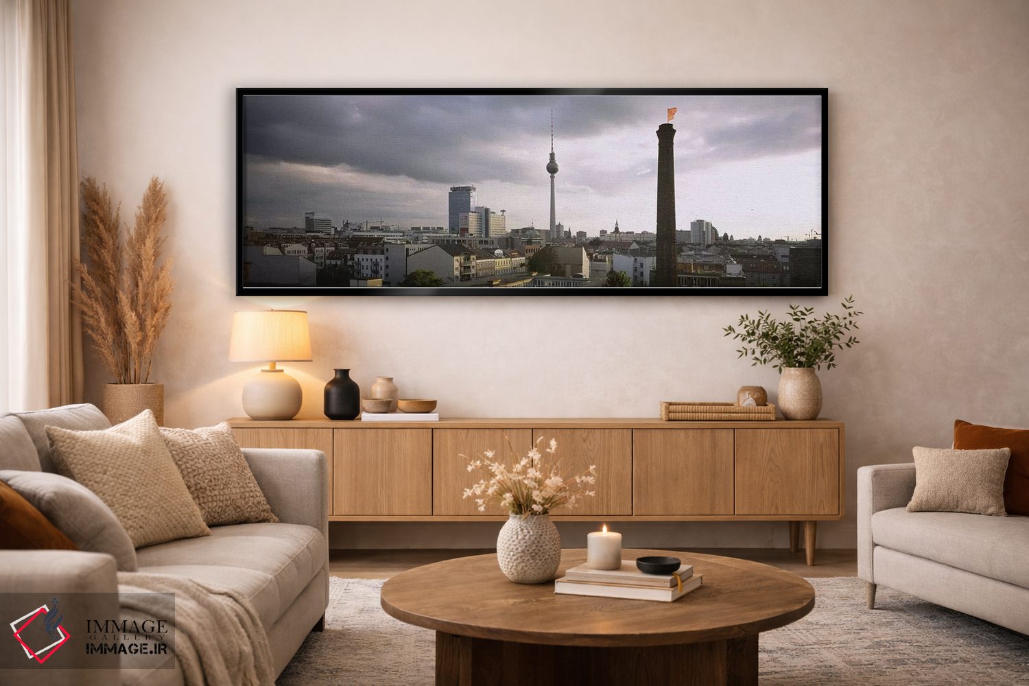 تابلو دکوراتیو Mitte, Berlin, Germany,نمای زاویه بالا از برج تلویزیون… اثر پانورامیک ایمجز - D5B