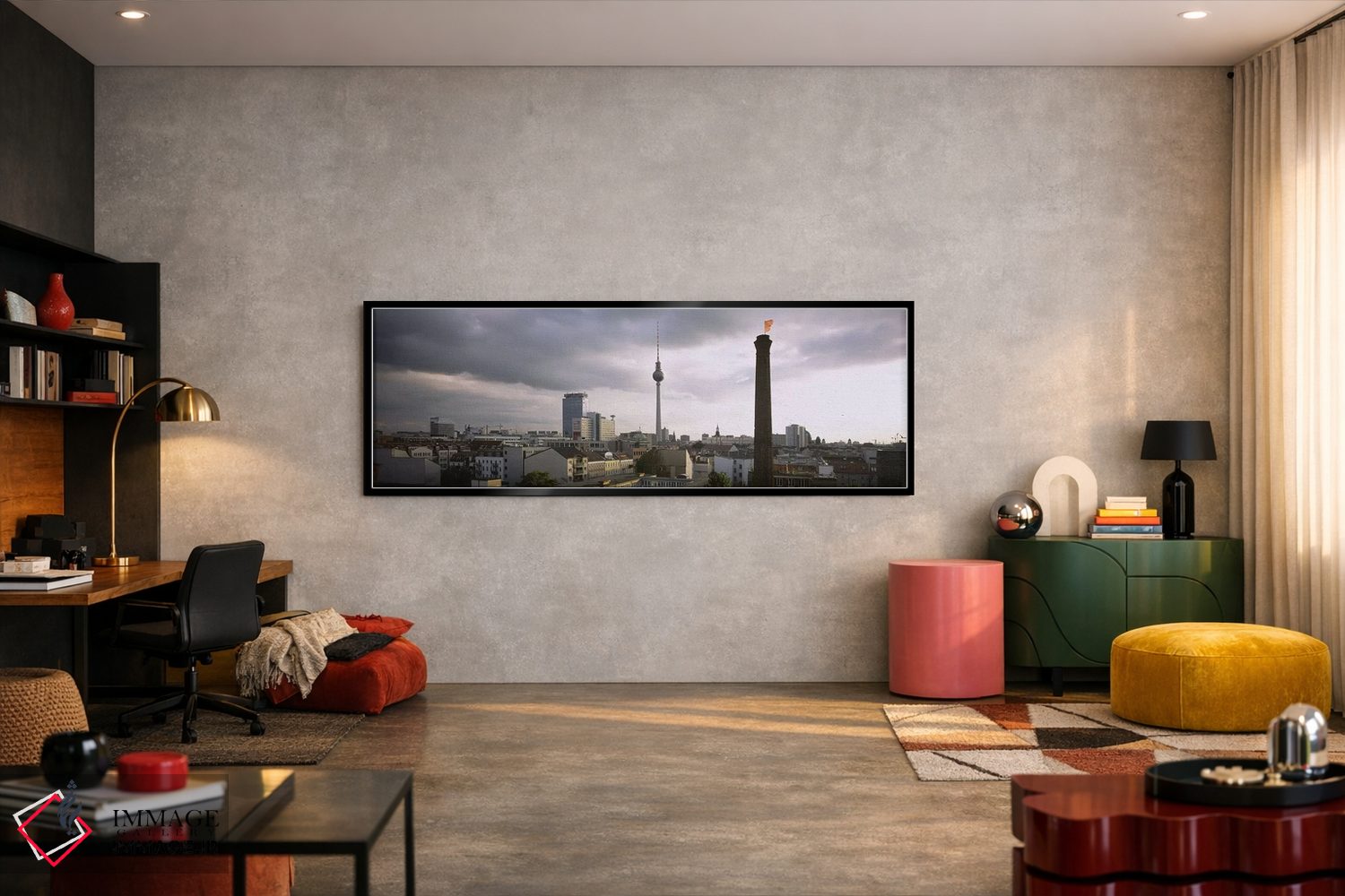 تابلو دکوراتیو Mitte, Berlin, Germany,نمای زاویه بالا از برج تلویزیون… اثر پانورامیک ایمجز - D6B